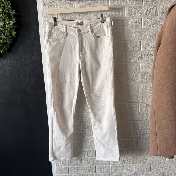 Mother The Rascal Ankle Snippet, White/Cream, 28 - Picture 5 of 14